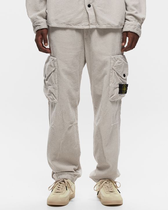 Stone Island PANTS CORDUROY 400, GARMENT DYED Brown - PLASTER