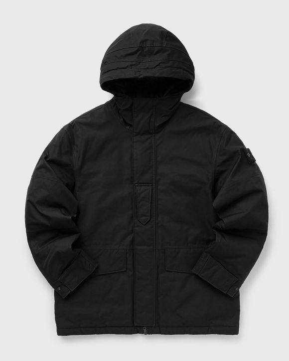 Stone island hotsell black hooded jacket