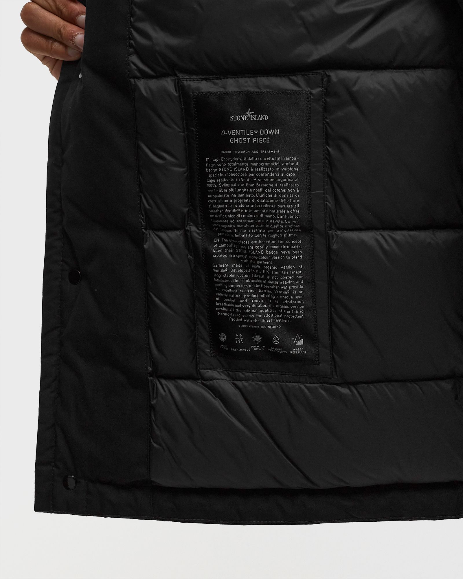 REAL DOWN JACKET O-VENTILE®_ STONE ISLAND GHOST PIECE