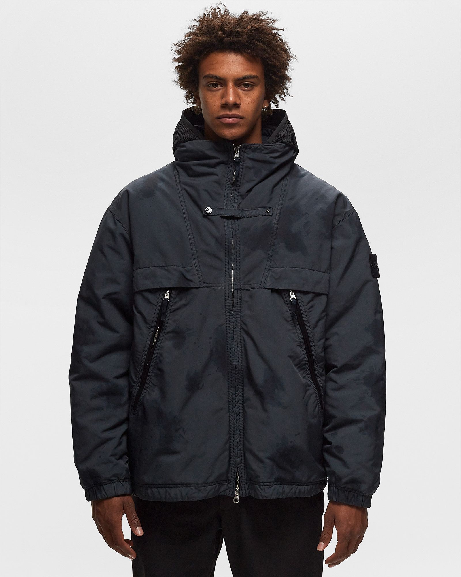 REAL DOWN JACKET HAND COLOURING ON DAVID-TC., GARMENT DYED + HANDMADE TREATMENT