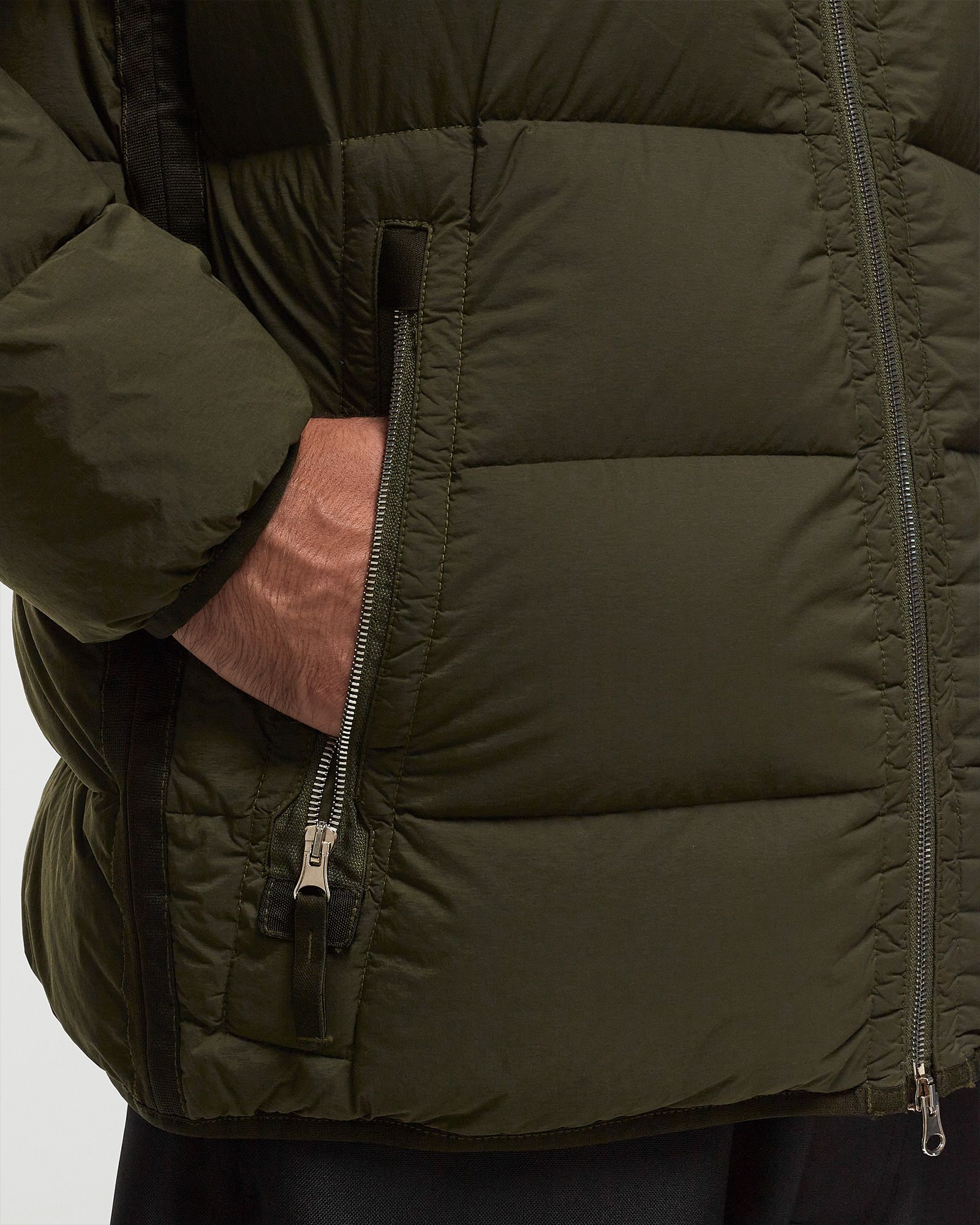 REAL DOWN JACKET SEAMLESS TUNNEL NYLON DOWN - TC, GARMENT DYED