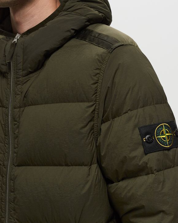 Stone Island Seamless Down Jacket Tunnel Nylon Green