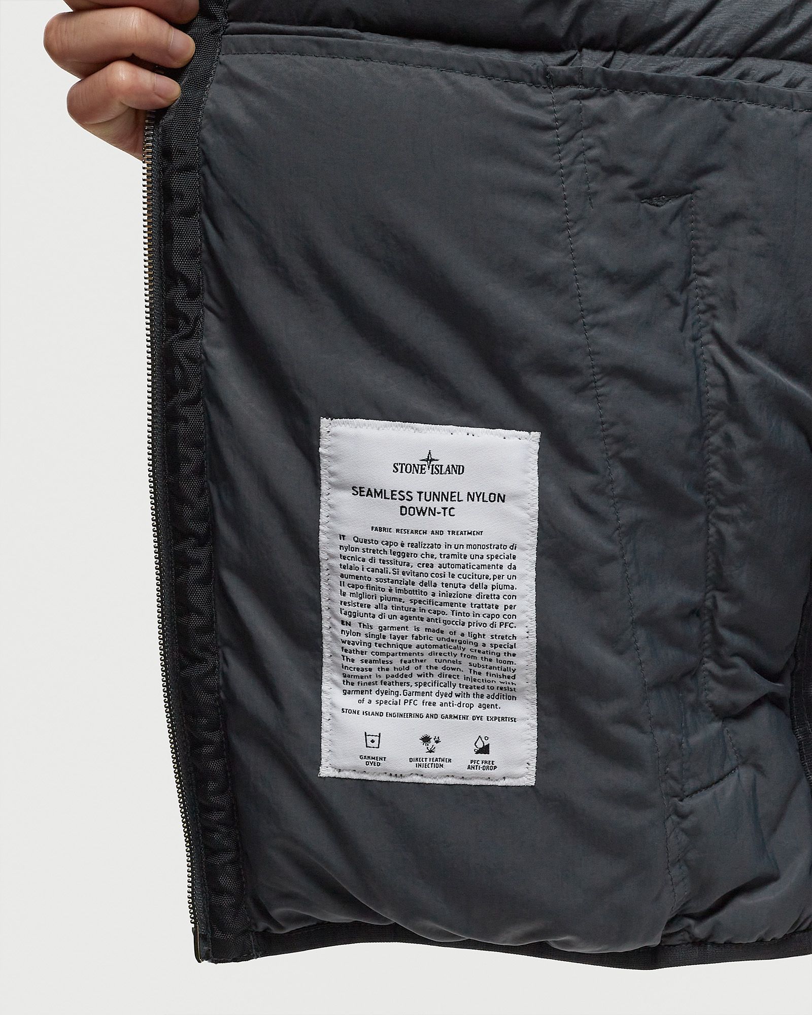 REAL DOWN JACKET SEAMLESS TUNNEL NYLON DOWN - TC, GARMENT DYED