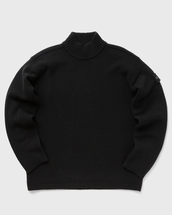 Stone Island SWEAT-SHIRT COTTON WOOL FLEECE, GARMENT DYED_ STONE ISLAND  GHOST PIECE Black