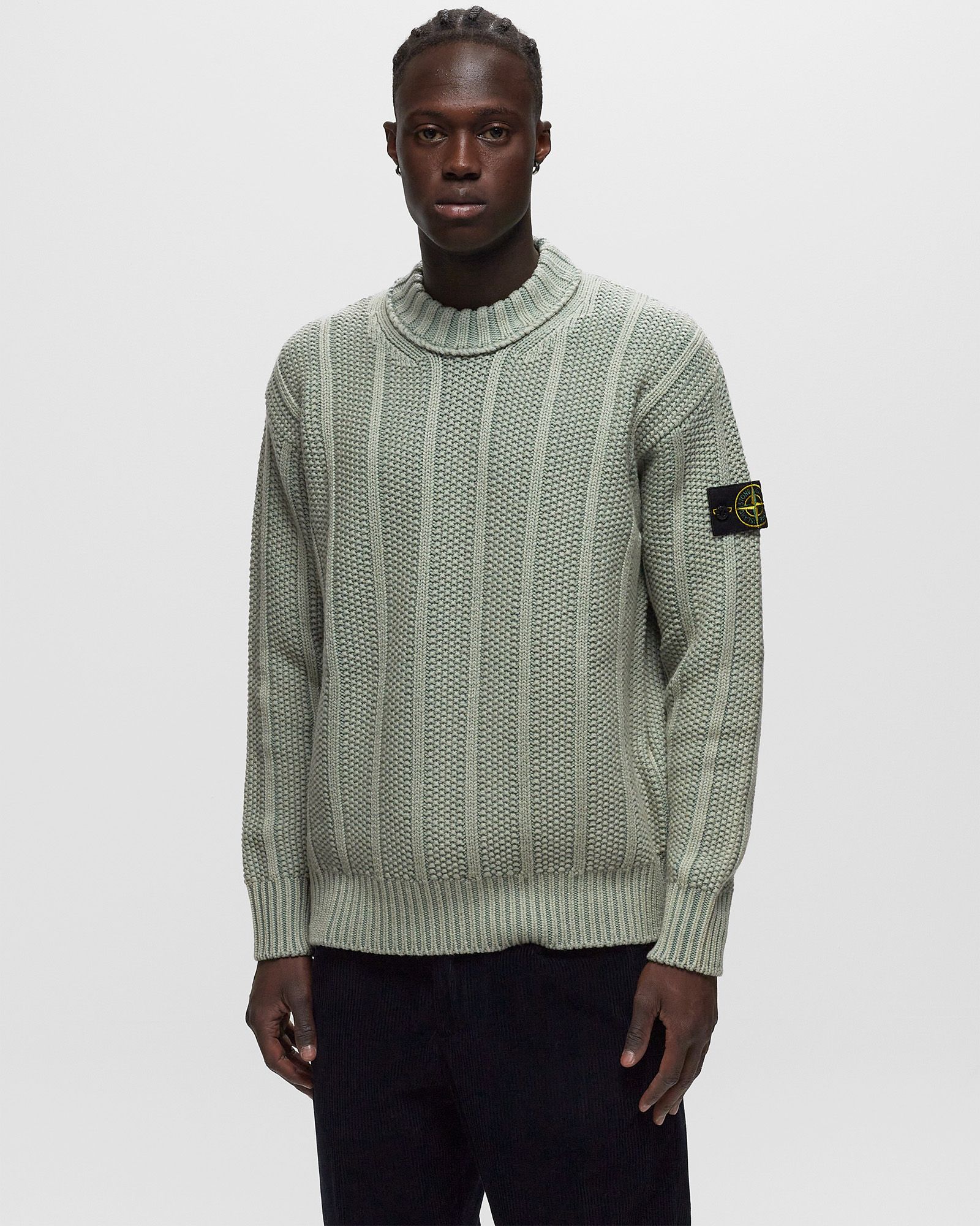 KNITWEAR PURE WOOL WITH 'DUST' TREATMENT