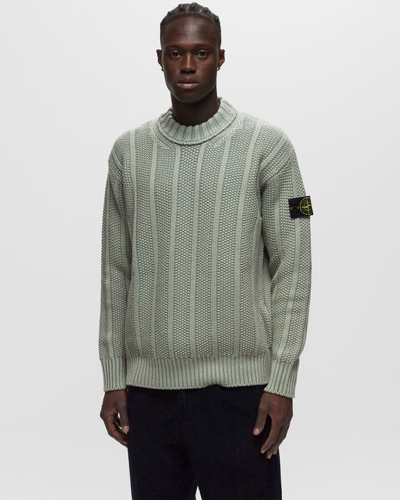 Stone Island KNITWEAR PURE WOOL WITH 'DUST' TREATMENT Grey - SAGE