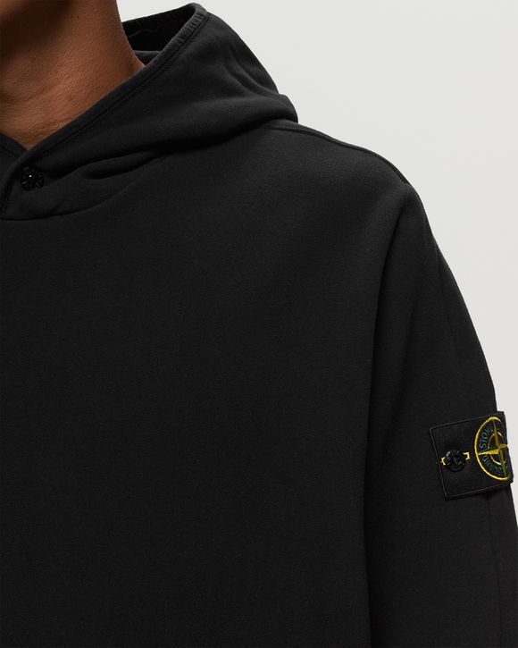 Stone island best sale black hooded sweatshirt