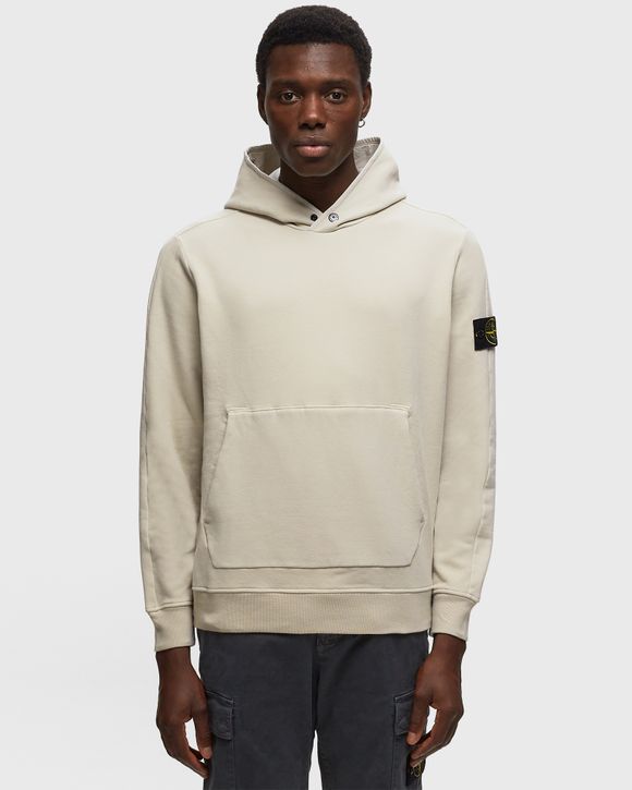 Stone Island SWEAT-SHIRT STRETCH COTTON FLEECE, GARMENT DYED Brown