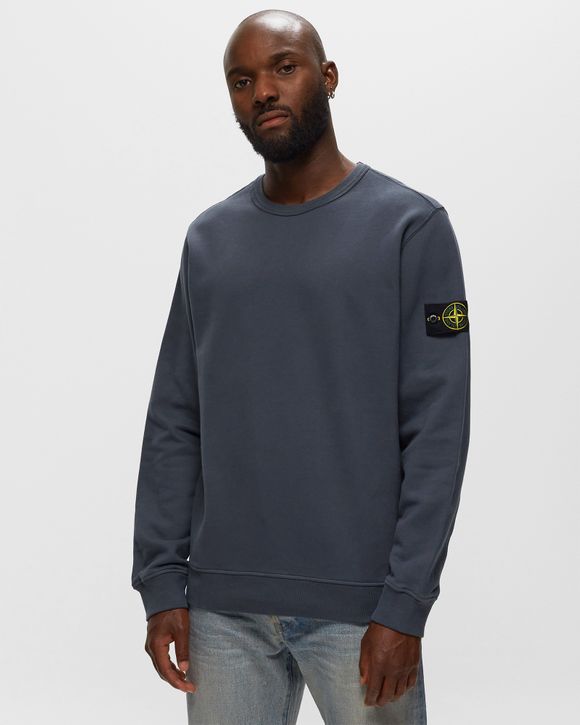 Stone Island SWEAT-SHIRT BRUSHED COTTON FLEECE, GARMENT DYED Grey