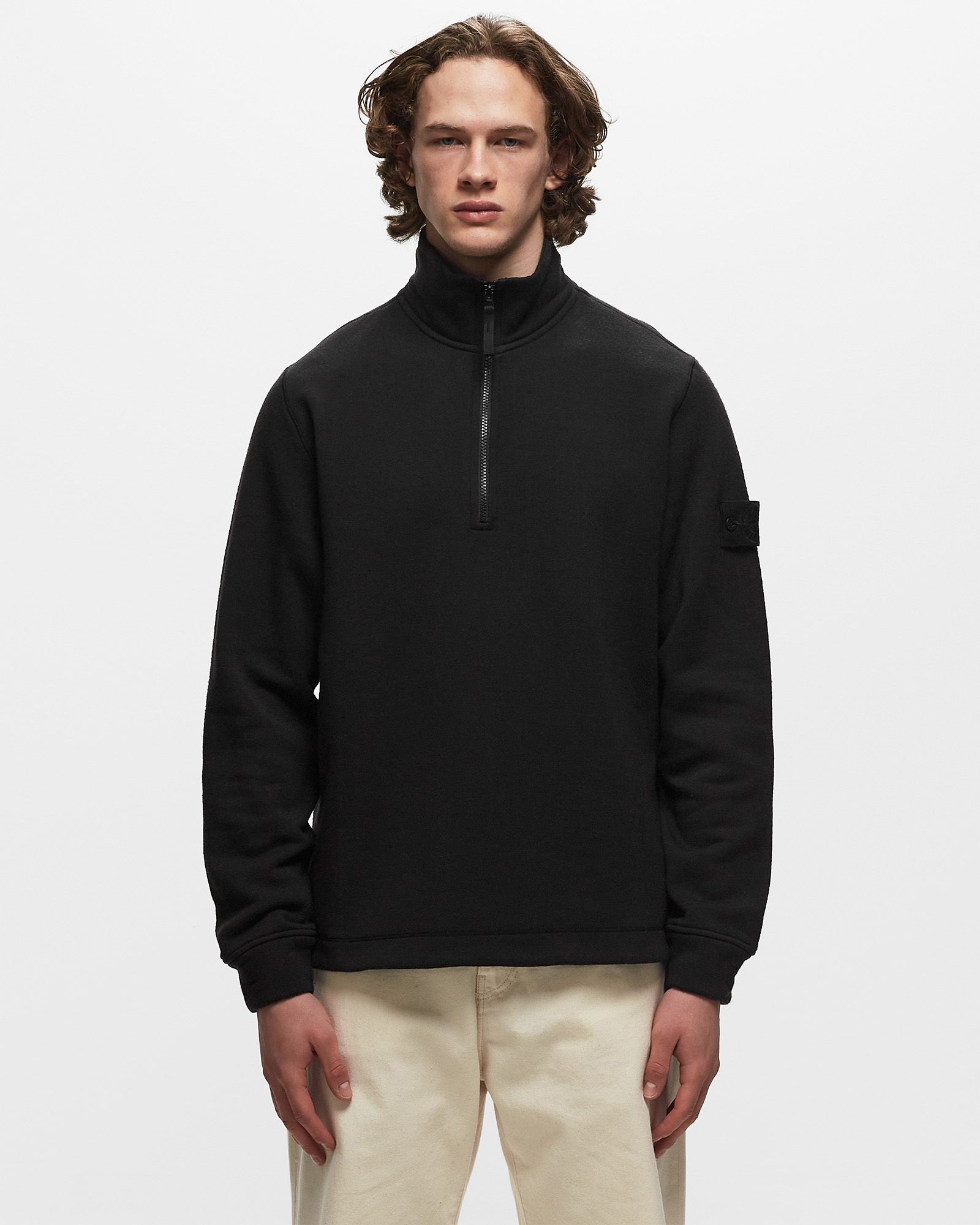SWEAT-SHIRT COTTON WOOL FLEECE, GARMENT DYED_ STONE ISLAND GHOST PIECE