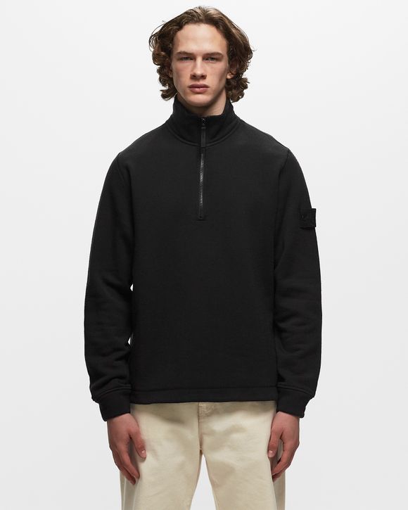 Stone Island SWEAT-SHIRT COTTON WOOL FLEECE, GARMENT DYED_ STONE ISLAND  GHOST PIECE Black - black