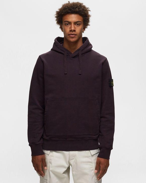 Stone Island SWEAT-SHIRT COTTON FLEECE, GARMENT DYED Red - Dark Burgundy