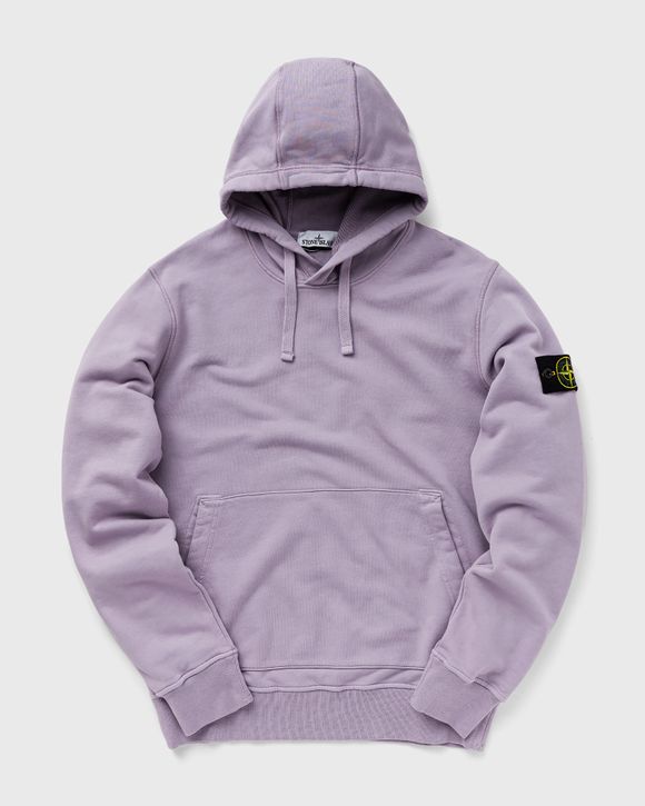 Stone Island SWEAT SHIRT COTTON FLEECE GARMENT DYED Purple BSTN