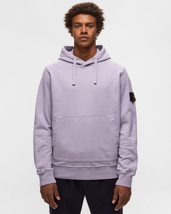 Stone Island SWEAT-SHIRT COTTON FLEECE, GARMENT DYED Purple - LAVENDER