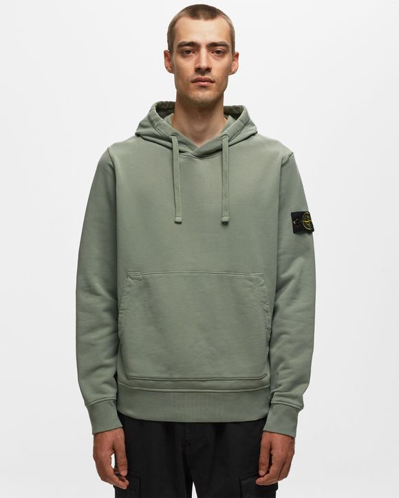 Stone Island SWEAT-SHIRT COTTON FLEECE, GARMENT DYED Grey - SAGE