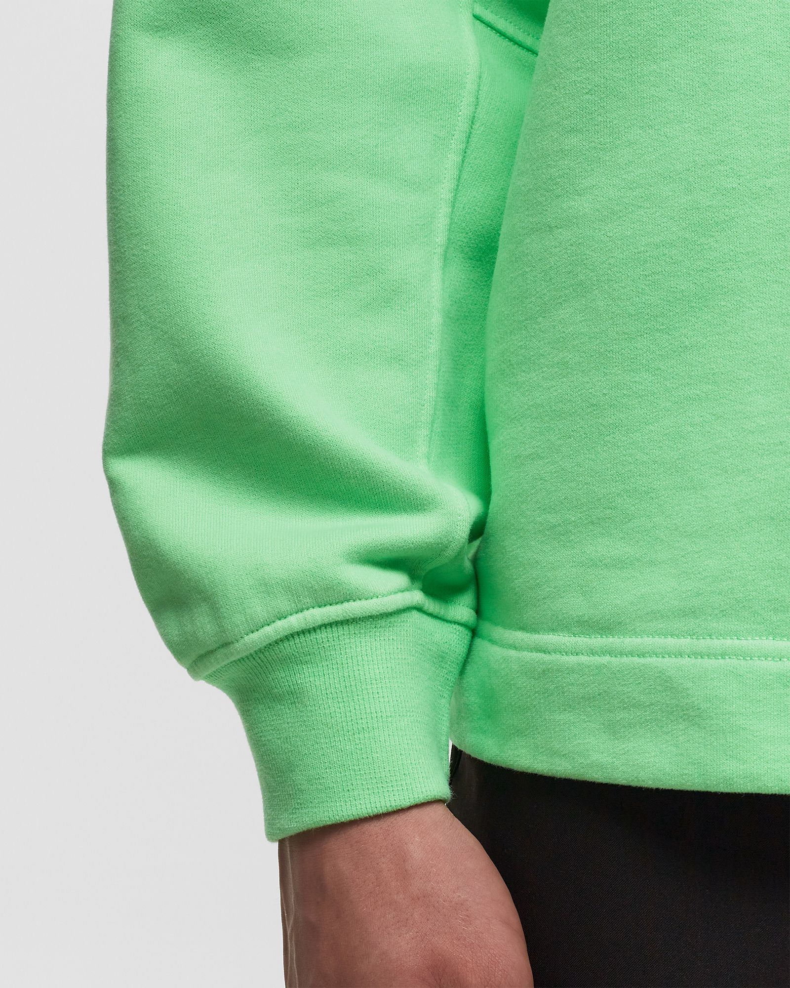 SWEATSHIRT BRUSHED COTTON FLEECE, GARMENT DYED