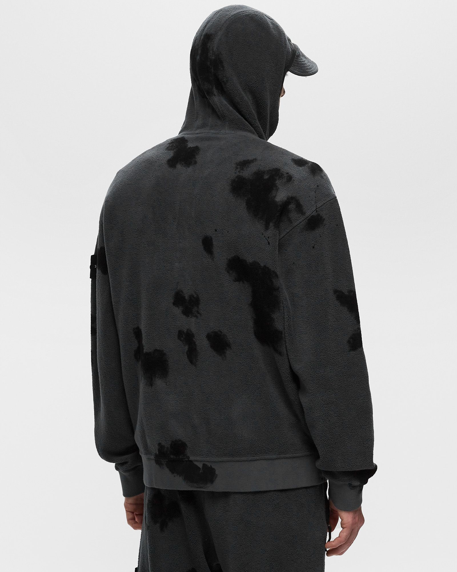 SWEAT-SHIRT COTTON PILE, GARMENT DYED + HANDMADE TREATMENT