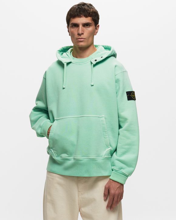 Stone Island SWEAT-SHIRT TEXTURED COTTON FLEECE, GARMENT DYED 'OLD