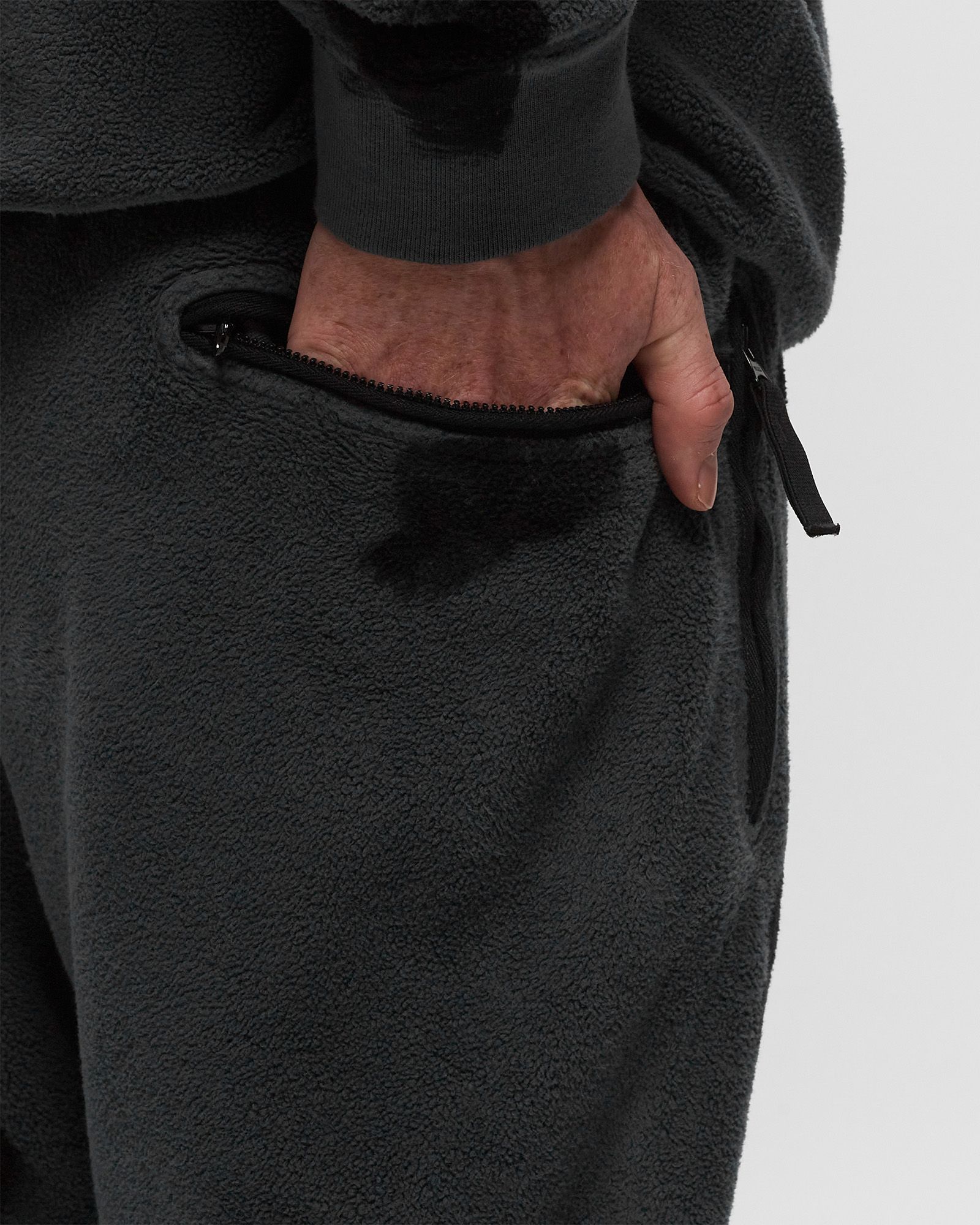 FLEECE PANTS COTTON PILE, GARMENT DYED + HANDMADE TREATMENT