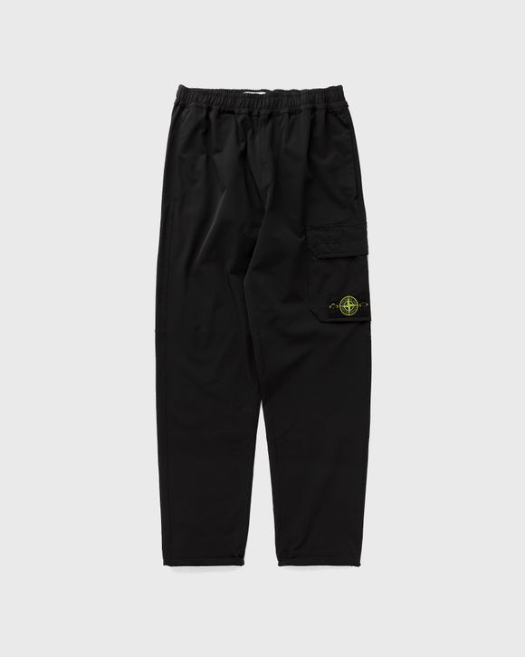 Stone Island PANTS 77 RECYCLED STRETCH NYLON TWILL, GARMENT DYED Black