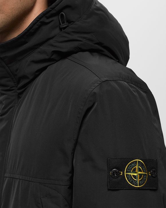 Parka uomo Stone Island in micro twill Nero