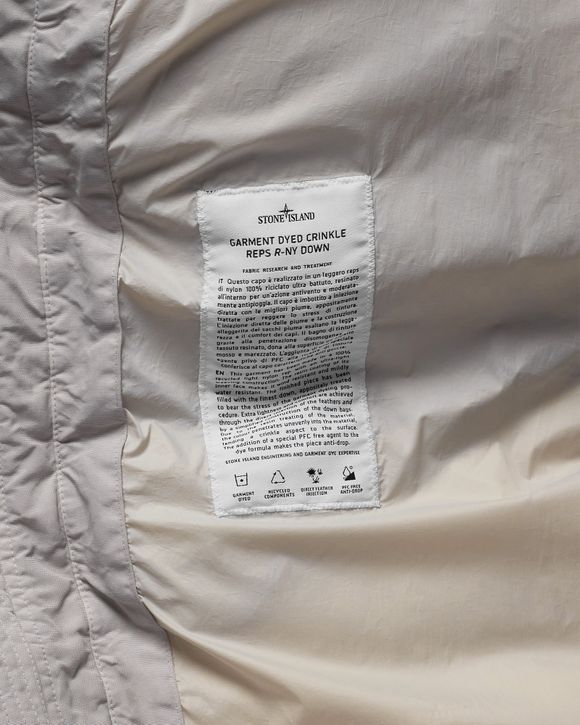 Stone Island REAL DOWN BLOUSON GARMENT DYED CRINKLE REPS RECYCLED  