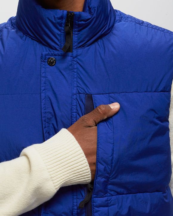 SLEEVELESS REALDOWN JACKET GARMENT DYED CRINKLE REPS RECYCLED NYLON