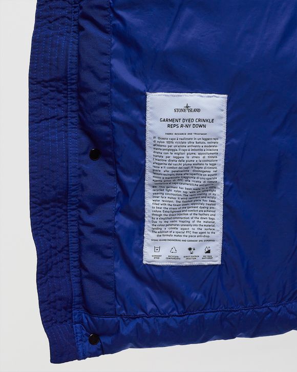 SLEEVELESS REALDOWN JACKET GARMENT DYED CRINKLE REPS RECYCLED NYLON