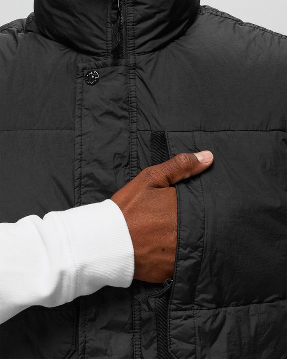 SLEEVELESS REALDOWN JACKET GARMENT DYED CRINKLE REPS RECYCLED NYLON