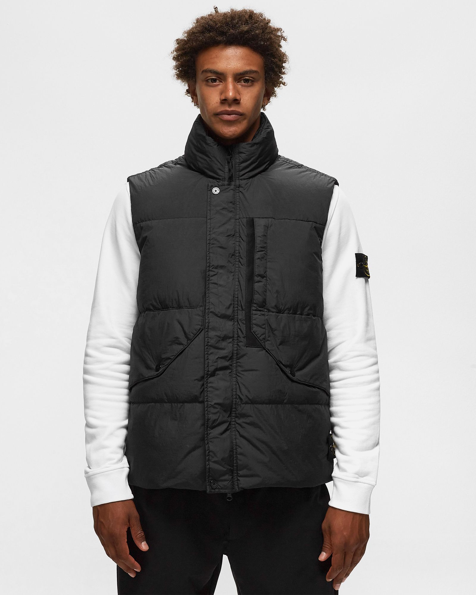 SLEEVELESS REALDOWN JACKET GARMENT DYED CRINKLE REPS RECYCLED NYLON