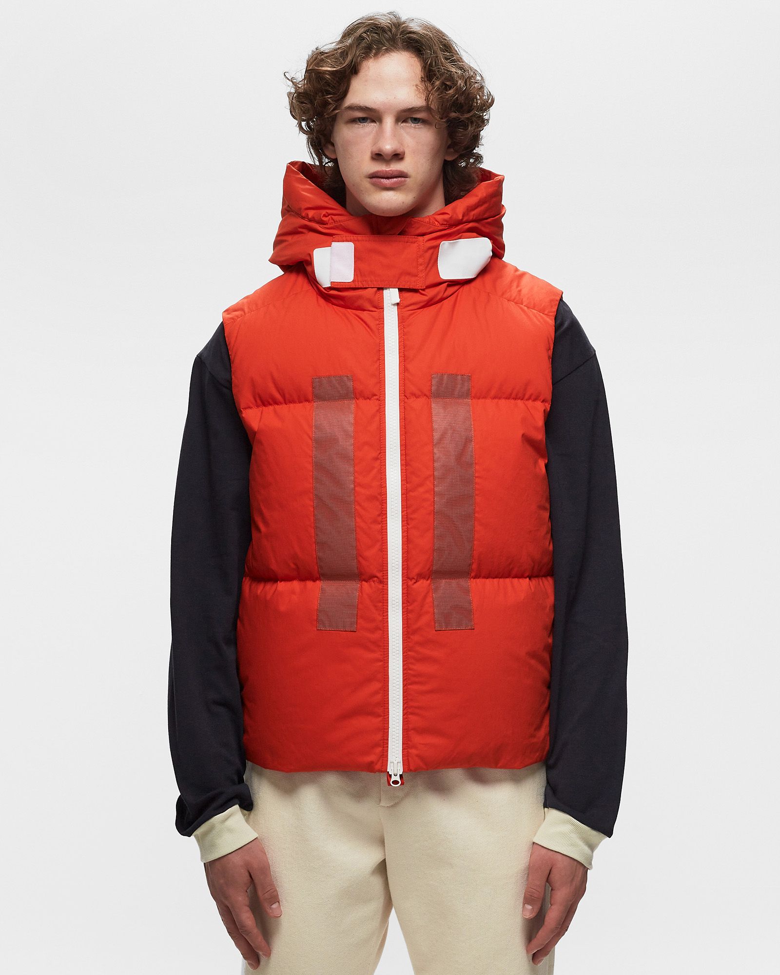 SLEEVELESS REALDOWN JACKET RUBBER WAX POPLIN DOWN_ STONE ISLAND MARINA