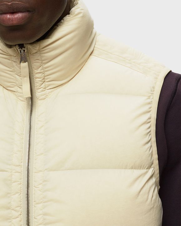 Stone Island SLEEVELESS REALDOWN JACKET SEAMLESS TUNNEL NYLON DOWN - TC,  GARMENT DYED Brown - PLASTER