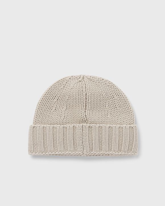 Light Beige Logo Wool Beanie - Hats & Beanies for Men