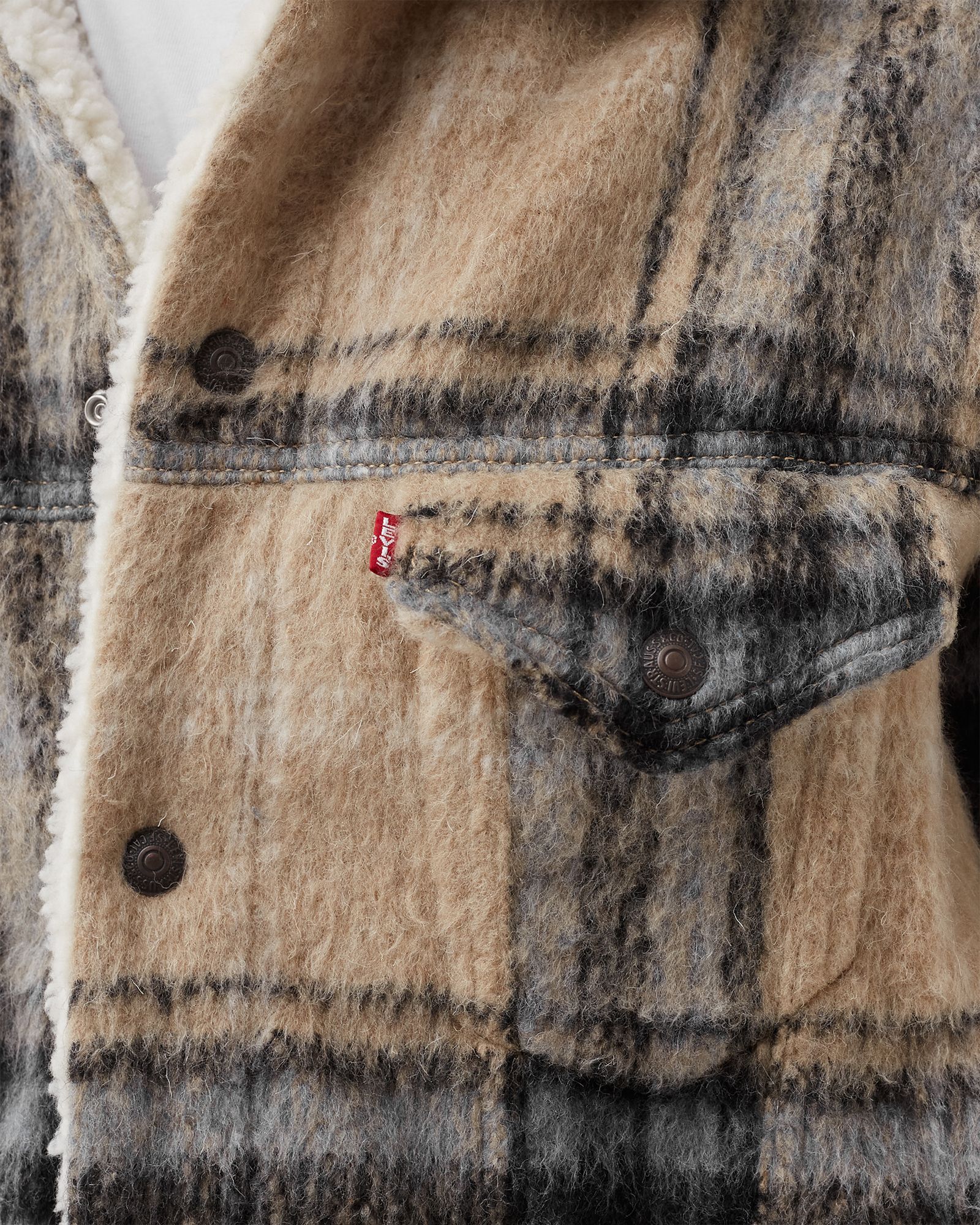 Vintage Fit Sherpa Trucker Jacket Oversized