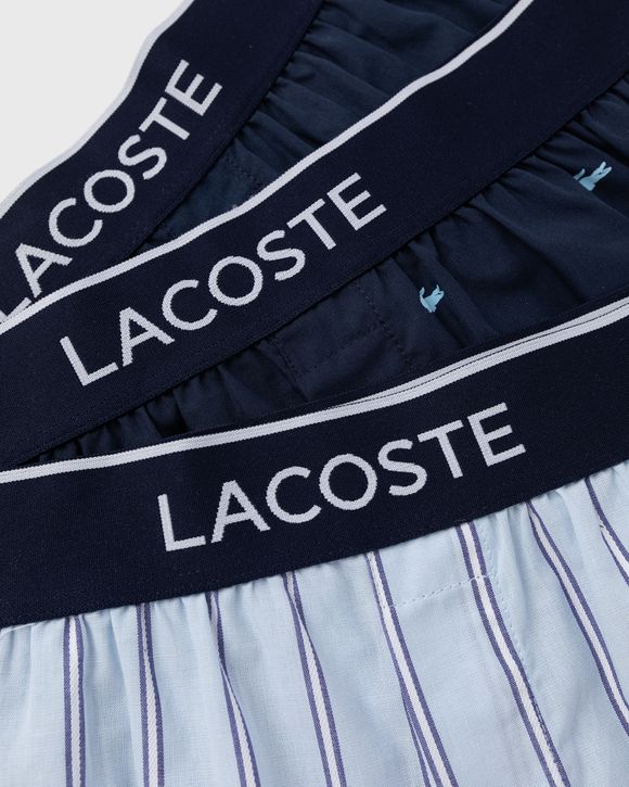 Lacoste Men's Essentials Classic 3 Pack 100% Cotton Trunks, Navy