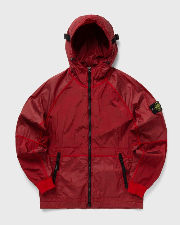 Red stone island on sale jacket