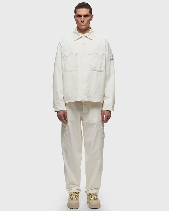 stone island overshirt white