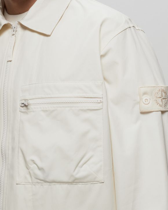 stone island overshirt white