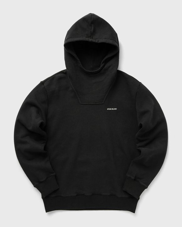 Stone island black pullover hoodie hot sale