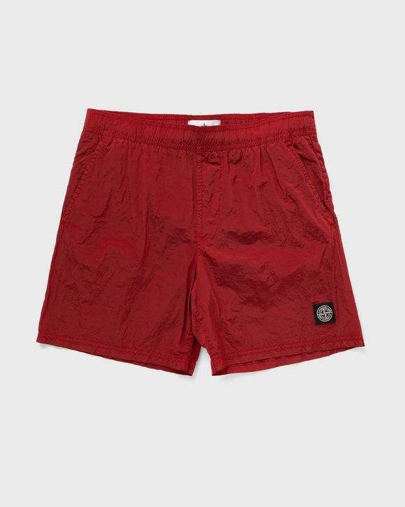 Stone Island side logo-patch elasticated-waistband shorts - Purple