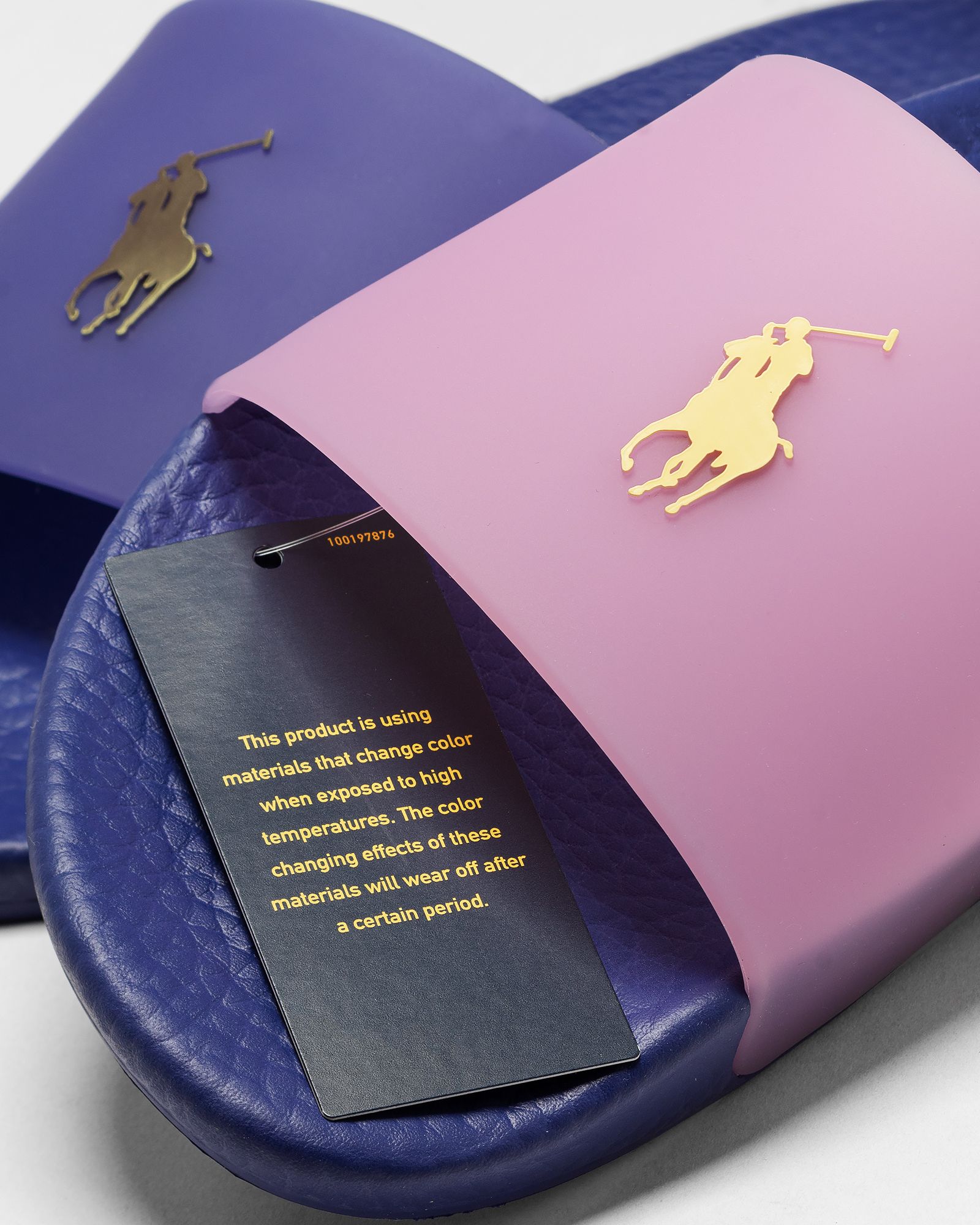 COLOR-CHANGING POLO SLIDE SANDALS