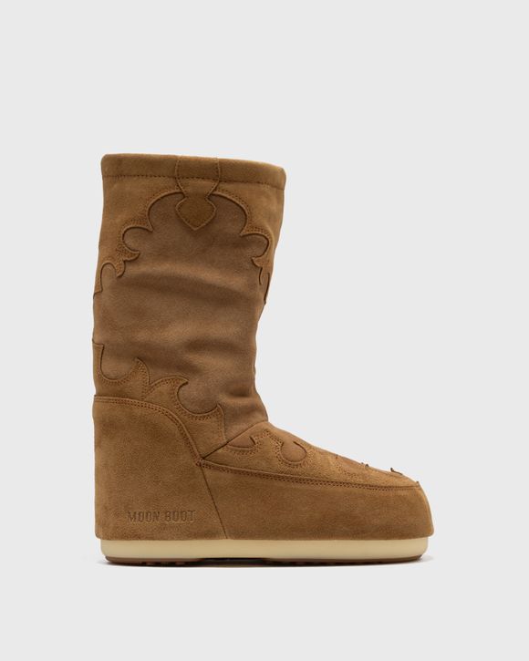 【関税込み】Icon Boots - Moon Boot - Leather - Brown MOON BOOT Icon paneled shell snow boots | NET-A-PORTER