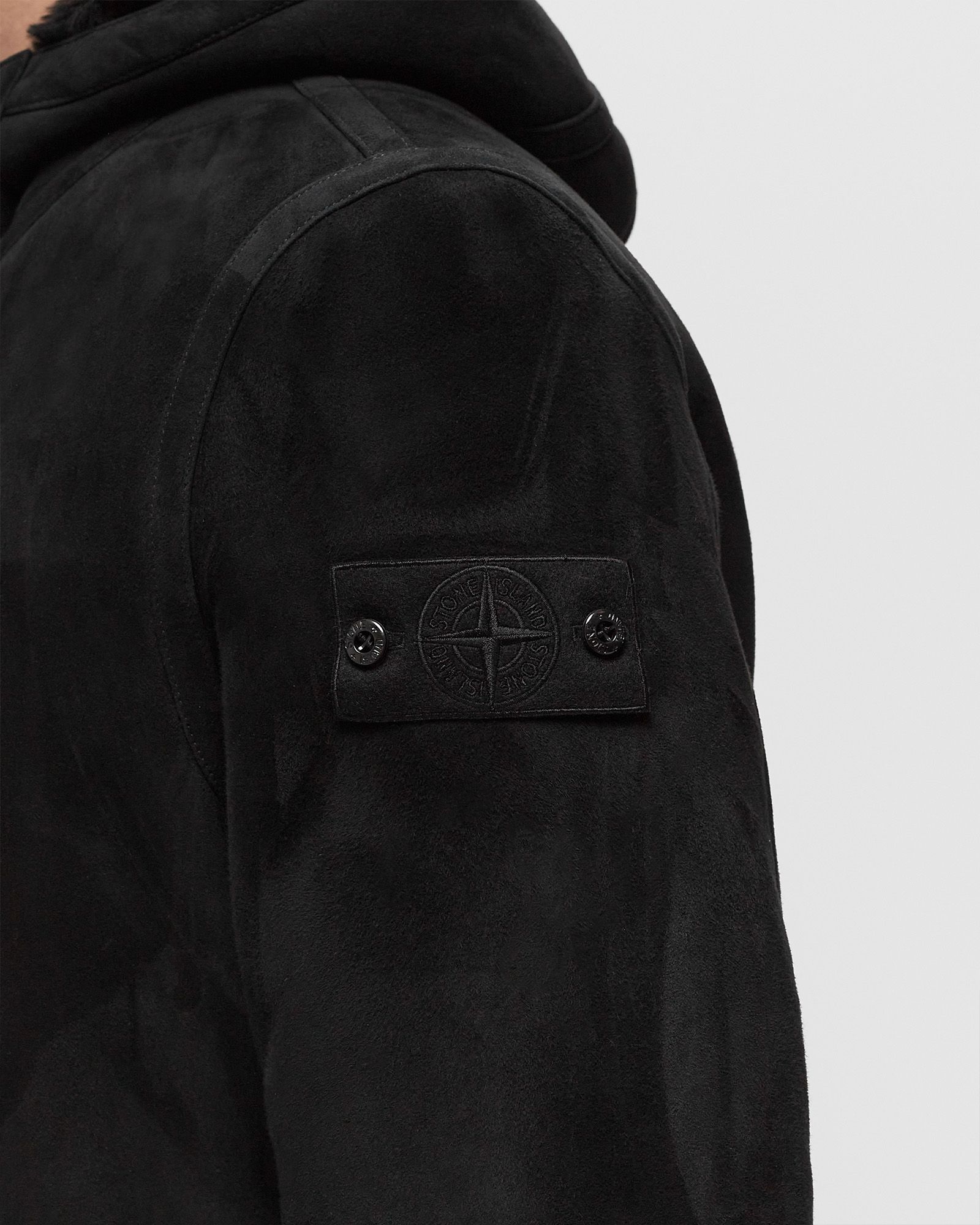 GHOST SUEDE SHEEPSKIN HOODED JACKET