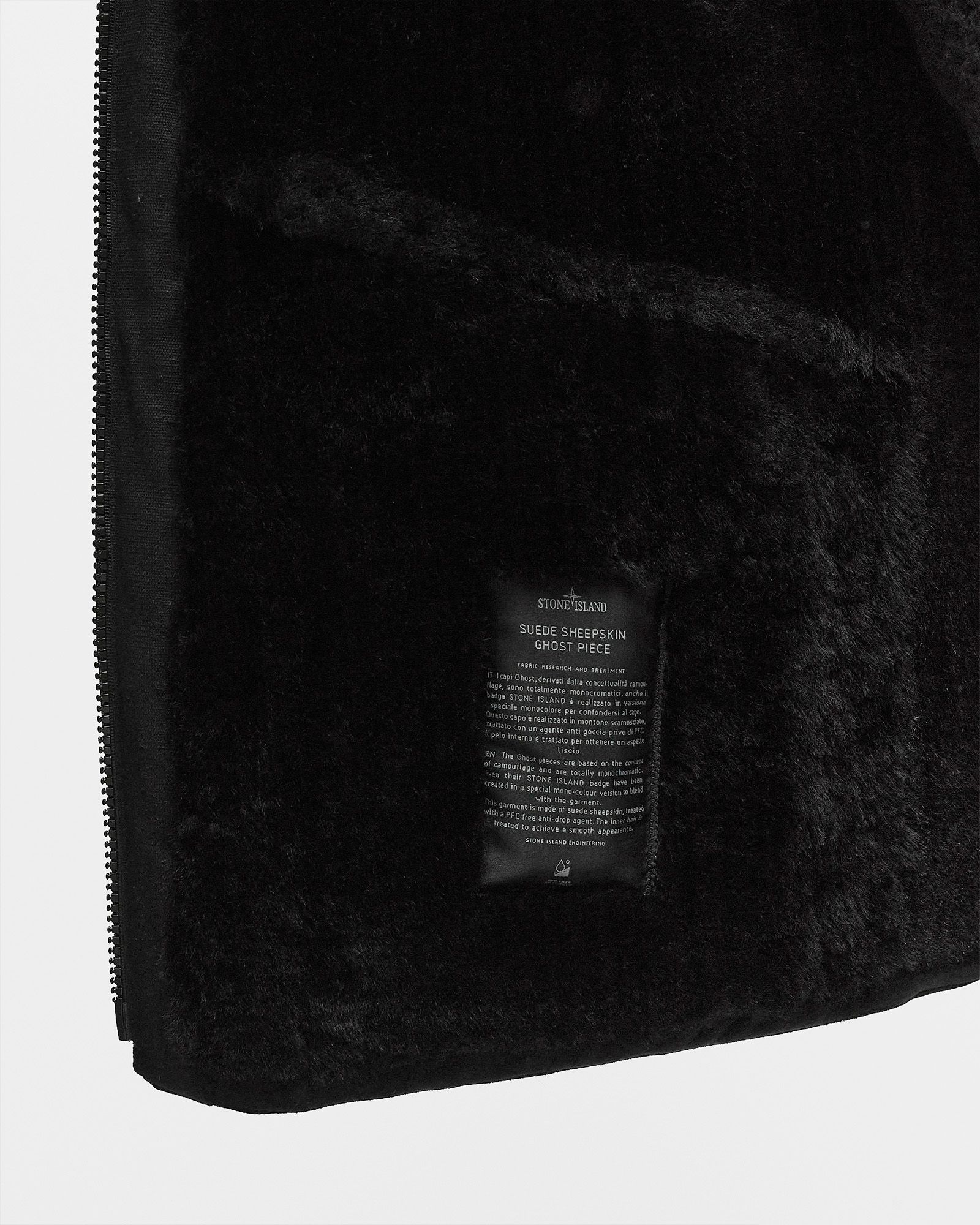 GHOST SUEDE SHEEPSKIN HOODED JACKET