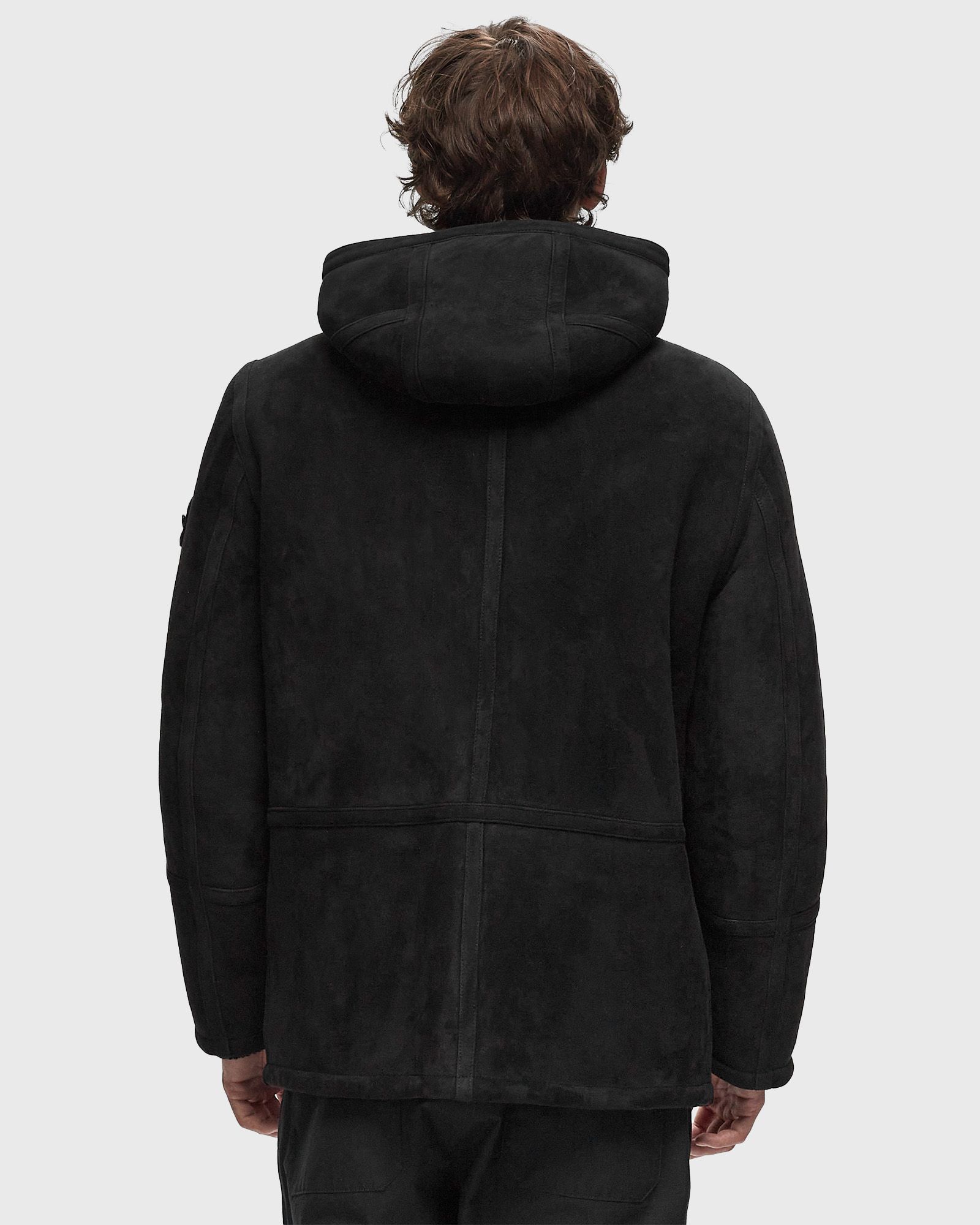 GHOST SUEDE SHEEPSKIN HOODED JACKET