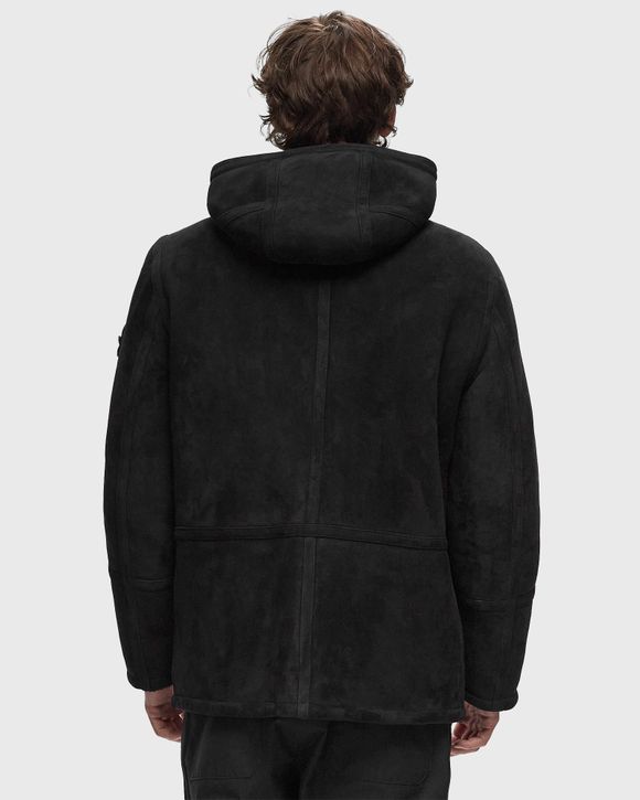Suede hooded jacket sales