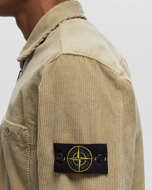 Beige overshirt stone island online