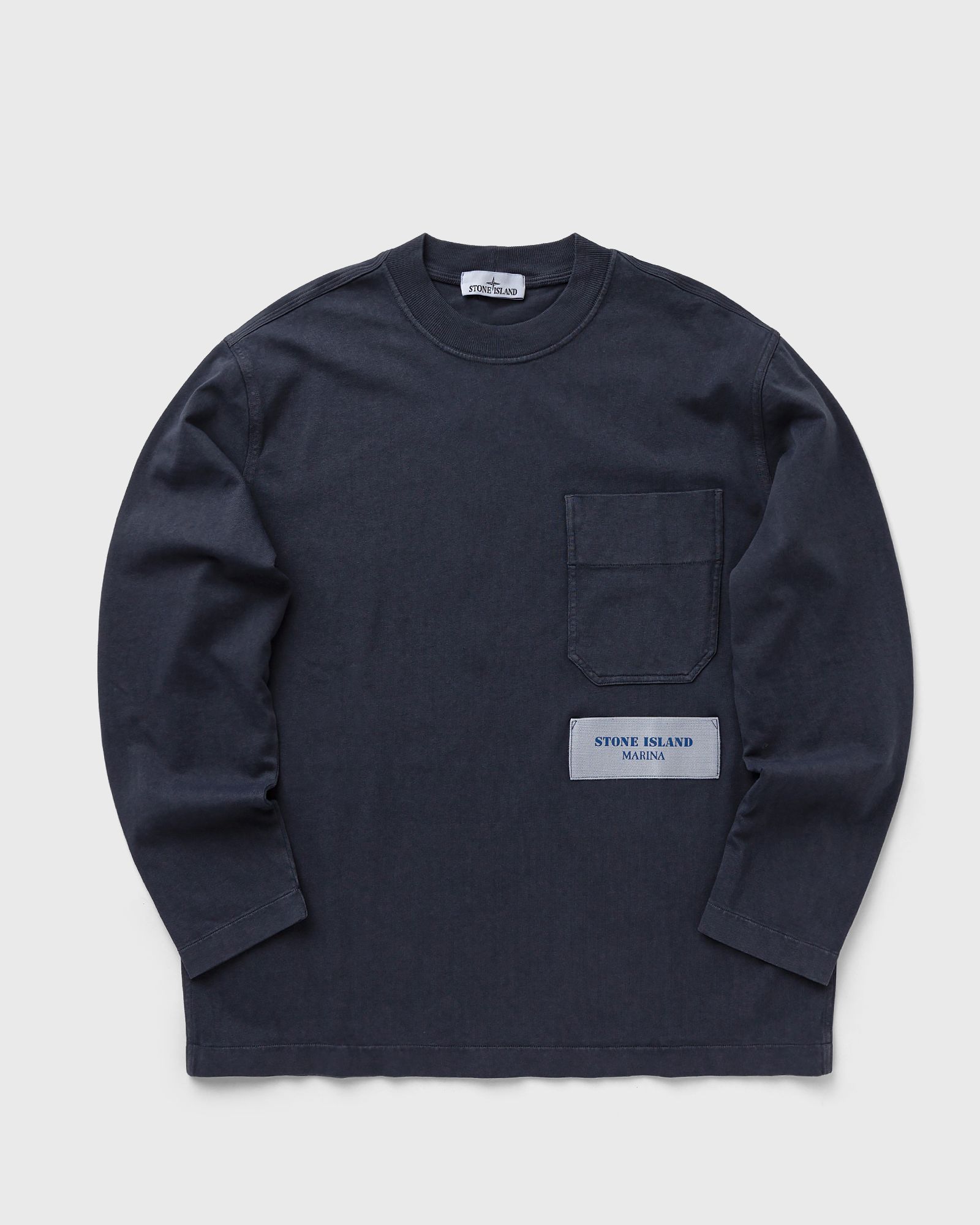 MARINA COTTON JERSEY 'OLD' EFFECT LS T-SHIRT