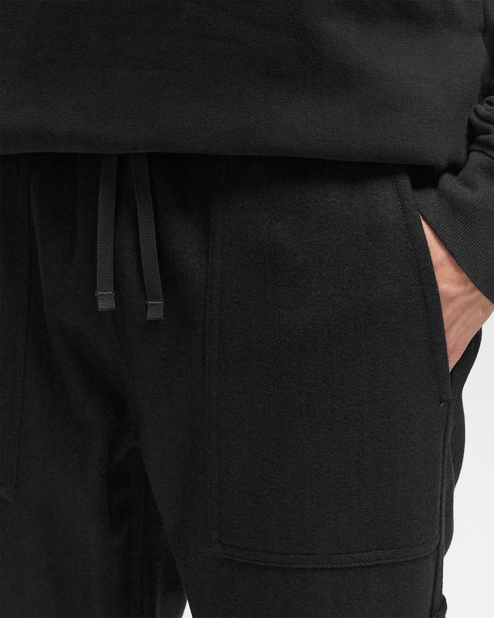 GHOST WOOL NYLON FLANNEL JOGGER TROUSERS