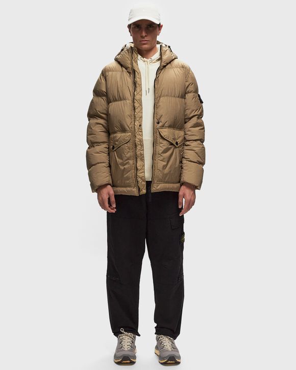 Stone Island CRINKLE REPS R NY DOWN JACKET Brown Beige BISCUIT